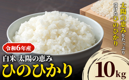 【令和6年産】白米 岡山県産 ひのひかり 笠岡産 10kg《10月下旬-9月下旬頃出荷》農事組合法人奥山営農組合 太陽の恵み