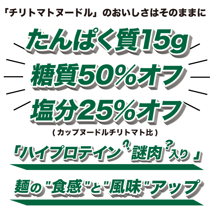 【定期便12回】 カップヌードルPRO チリトマト 高たんぱく ＆ 低糖質 12食入り 定期便：12回 カップヌードルPRO チリトマト