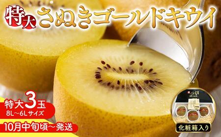 【10月中旬頃～発送】さぬきゴールドキウイ 特大3玉 化粧箱入り