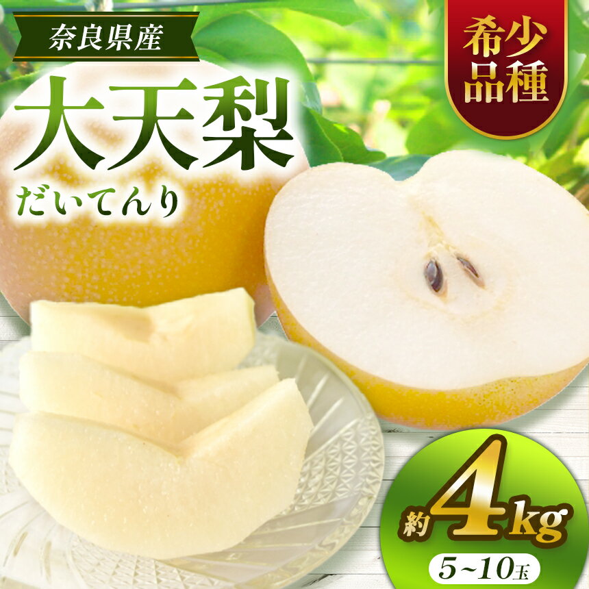 【ふるさと納税】大天梨 3L～8L 約4kg 5～10玉 | 果物 くだもの フルーツ 梨 なし 大天梨 奈良県 大淀町 季節限定 減農薬栽培 産地直送 真田園 メディア紹介