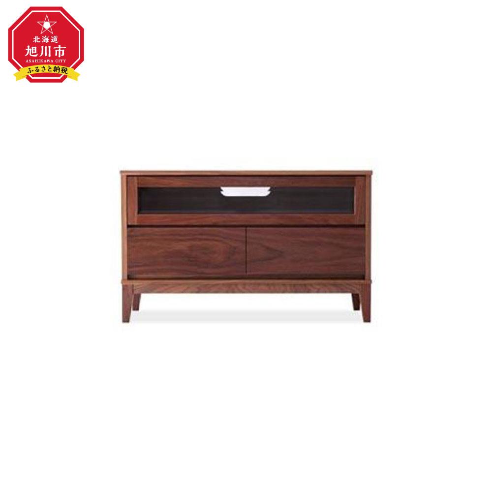 【ふるさと納税】旭川家具 MUKU工房オリジナル ムク TVボード 90 ウォールナット 【 国産 無垢 インテリア 木製 収納 ナチュラル テレビボード テレビ台 ローボード AVボード リビング 北海道 】 _03242 | インテリア ファニチャー 人気 おすすめ 送料無料