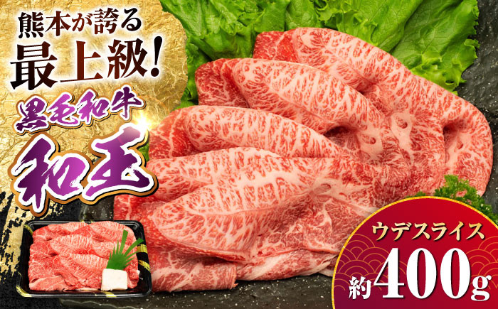 
                  熊本県産 A5等級 黒毛和牛 和王 ウデスライス 約400g 牛肉 ウデ スライス 和牛 黒毛和牛 熊本 牛 肉 和牛 ウデ スライス うで 腕 くまもと 牛肉 冷凍 国産 A5 真空パック こだわり しゃぶしゃぶ すき焼き 熊本県 合志市 【帝神志方ミート 株式会社】 [AYCH069]
                