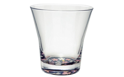 ぬりもん de Verre フリーグラス 蒔絵 桜 黒