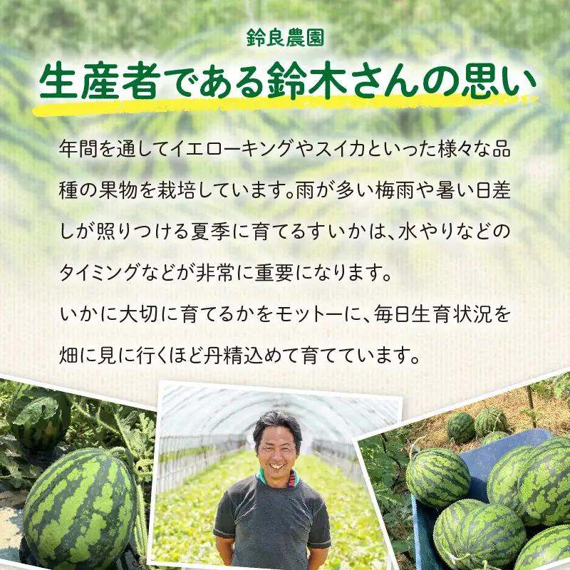〈予約受付〉【2027年発送】深く甘いコク感と強いシャリ感「羅皇ザスウィート」1玉 すいか 甘い 糖度 果物 フルーツ 数量限定 碧南市 鈴良農園 H141-015