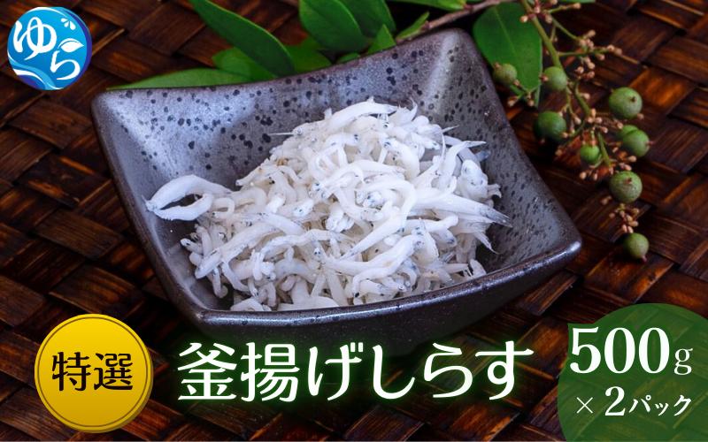 
            ＼レビューキャンペーン中／  特選 釜揚げしらす（500ｇパック入り×2つ）シラス しらす丼 国産 冷蔵 個包装 魚 お魚 さかな 食品 和歌山県 由良町 16000円 スピード配送 プレミア和歌山 プレミア 釜揚げ 【uoms001】
          