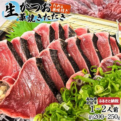 ふるさと納税 土佐市 生 鰹の藁焼きたたきお試しセット(タレ・薬味付き)