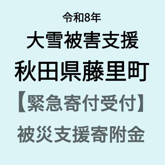 【ふるさと納税】【令和8年大雪災害支援緊急寄附受付】秋田県藤里町災害応援寄附金（返礼品はありません）