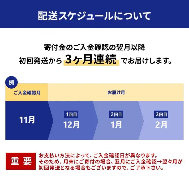 全3回 定期便 冷凍ほたて貝柱 1kg（41～60粒）