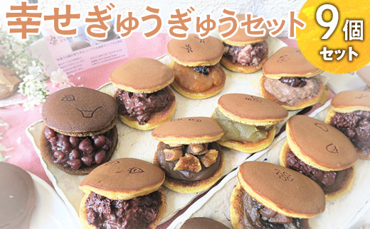 幸せぎゅうぎゅうセット（9個入） ※離島への配送不可 |  どらやきみ乃か どらやき ドラヤキ どら焼き 和菓子 菓子 おやつ スイーツ ギフト 贈答 贈り物 プレゼント お祝 ご褒美 手土産 餡 あん 詰め合わせ セット お楽しみ おいしい 定番 グルメ お取り寄せ 職人 手作り 直送 茨城県 古河市 _CC10
