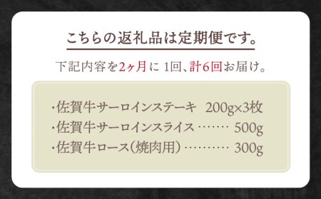 【全6回定期便】【隔月発送】佐賀牛 プレミアム霜降り定期【田中畜産牛肉店】黒毛和牛 ステーキ スライス 焼肉[HBH119] 佐賀牛 牛肉 黒毛和牛 佐賀牛 牛肉 ステーキ 佐賀牛 牛肉 スライス 佐