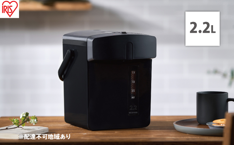 
                  電気ポット ポット ジャーポット 2.2L メカ式 IMHD-222-B ブラック アイリスオーヤマ 保温 カルキ抜き 空焚き防止 省エネ 小型 ミニポット 湯沸かし 湯沸かし器 シンプル 軽量
                
