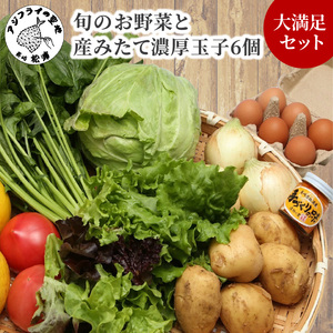 道の駅松浦海のふるさと館『旬のお野菜＋産みたて濃厚玉子6個』の大満足セット！