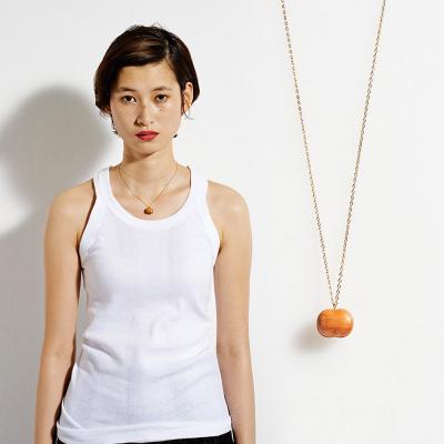 ふるさと納税 弘前市 ネックレス「一粒の小さなりんご」(Short)|24_kms-180101 |  | 03