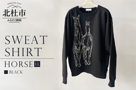 HORSE SWEATSHIRT【LLサイズ／BLACK】