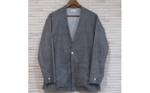 
                  【和心衣・ワゴロモ】高島ちぢみの メンズ ノーカラー 羽織 ジャケット【サイズ・色ご選択ください】
                