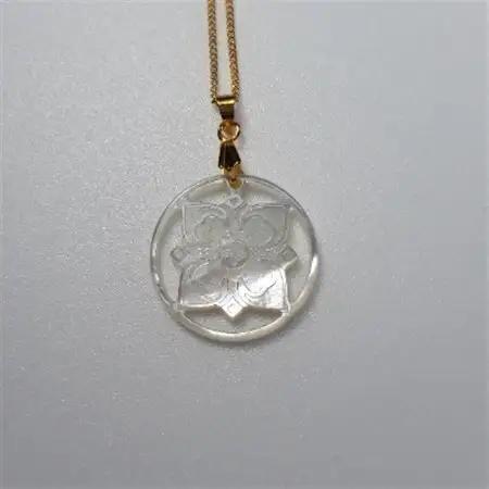 25ミリ!「丸と四角」のペンダント　白蝶貝_装飾品・工芸品 ペンダント・ネックレス アクセサリー _【1261287】