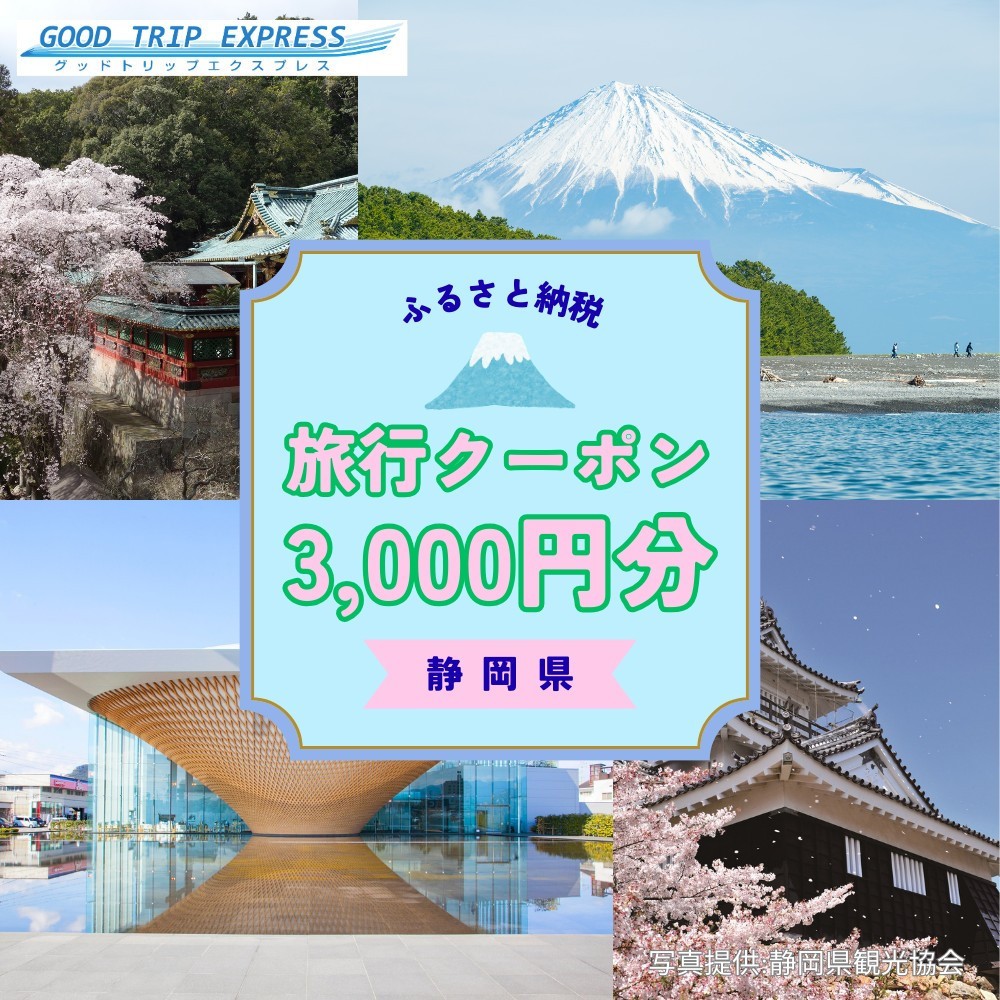 
            FDAの宿泊パック静岡県に泊まるふるさと納税旅行クーポン3,000円分　【GOOD TRIP EXPRESS】フジドリームエアラインズ
          