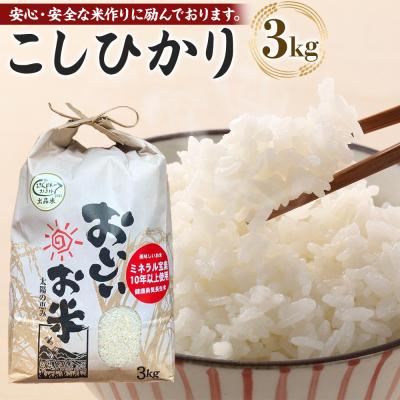 ふるさと納税 徳島市 先行予約【令和8年産 新米】こしひかり 3kg(農薬・化学肥料不使用)【BU003】