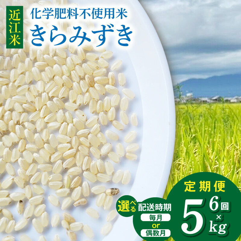 【ふるさと納税】令和8年 先行予約 新米 近江米 きらみずき 5kg 6回 定期便 選べる 配送時期 ブレスパック 鮮度保持袋 こだわり みずみずしい 大粒 甘さ 広がる ツヤツヤ 大粒 ふっくら 食感 国産 貴重 米 お米 ご飯 守里ファーム お取り寄せ 滋賀県 守山市 送料無料