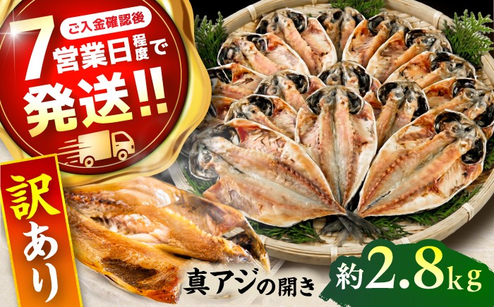 
                  【訳あり】 国産 干物 極上 詰め合わせ 真アジ 干物セット 漁師町佐島 真アジの開き 約2.8kg（40枚前後）  鯵 開き 魚 横須賀 冷凍干物 厳選干物 人気干物 あじ 鯵 冷凍 セット 美味しい 本場 ひもの 干物セット ランキング 人気セット 【石川水産】 [AKCX001]
                