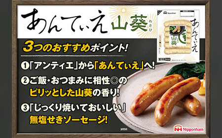 無塩せき ウインナー あんてぃえ 山葵 100g x 10p 計1.0kg| ウインナー　ウインナー　ウインナー　ウインナー　ウインナー_05365