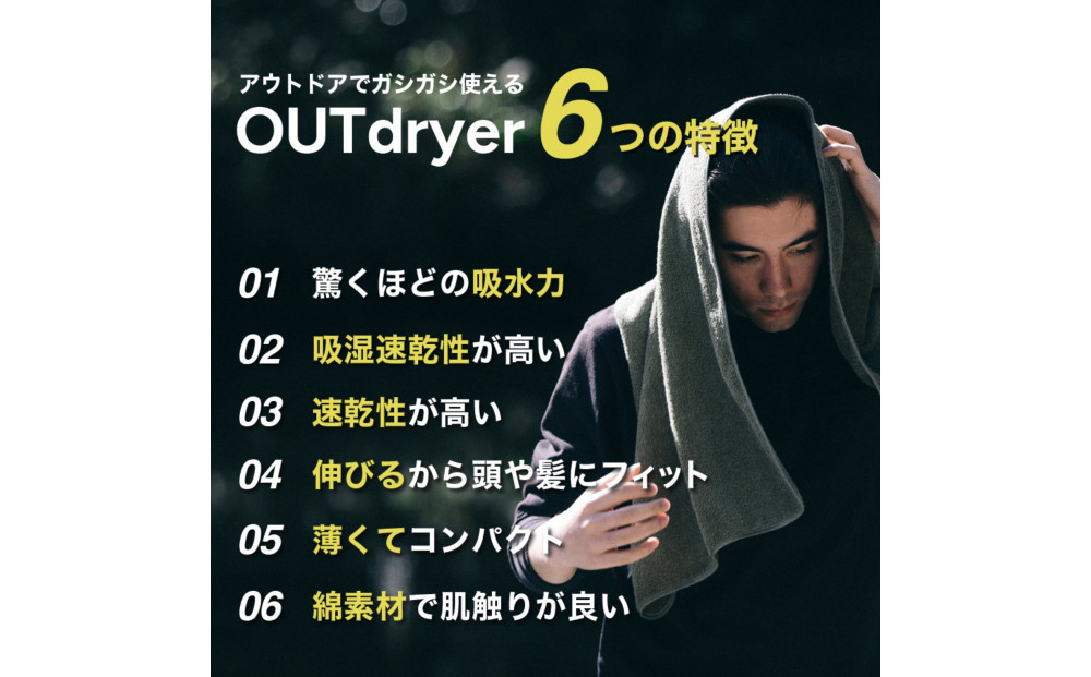 OUTdryer / レギュラーサイズ　 同色5枚セット【オーシャン】