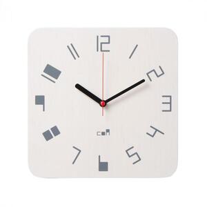 旭川家具　コサイン　coaナンバークロック ホワイト 掛け時計 25×4.5×25cm 約900g|時計_01756