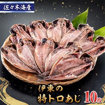 ふるさと納税 伊東市 干物セット【特トロあじ10枚セット】　伊豆・伊東のひもの詰め合わせ　静岡県伊東
