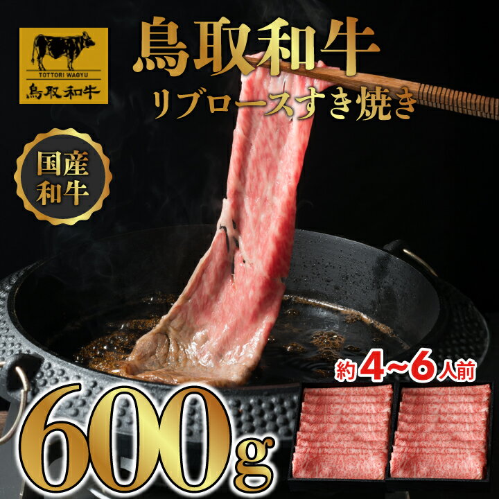 【ふるさと納税】DN-13 鳥取和牛リブロースしゃぶしゃぶ・すき焼き 600g(300g×2P)　牛 牛肉 しゃぶしゃぶ すき焼き 煮込み料理 鳥取県 鳥取県産 鳥取牛 大山町 大山 お土産 返礼品 国産 高級 高級品 お取り寄せ ご当地