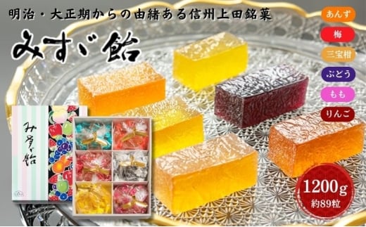 みすゞ飴箱入　大　銘菓 林檎 ゼリー 和菓子 お菓子 菓子 スイーツ りんご 長野 信州[№5312-1375]