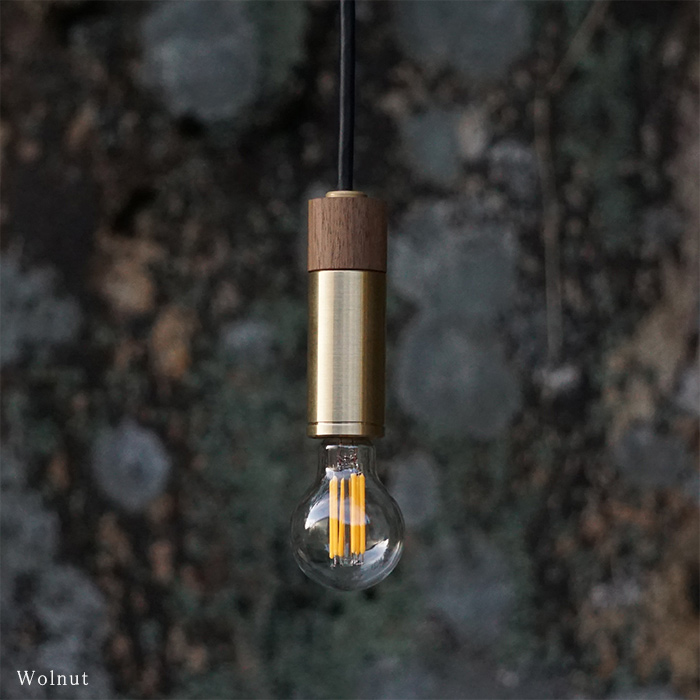 CTSH LIGHT. ペンダントライト CIRCLE＜Walnut×真鍮無垢 E17＞ 瑞浪市 / ジオニック 照明器具 ソケット 真鍮 木製 ゴールド [AZBQ043]