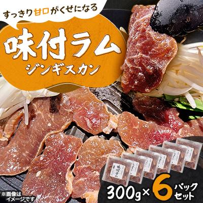 ふるさと納税 長沼町 【北海道長沼町】味付ラムジンギスカン　300g×6パックセット