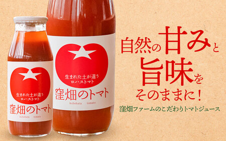 【無塩・無糖】窪畑トマト100％ジュース　160ml × 4本　K-738　株式会社山本組