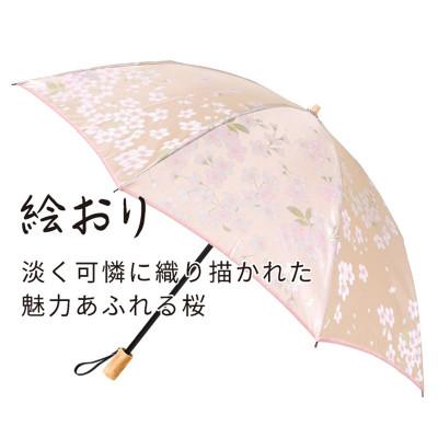 ふるさと納税 都留市 絵おり(桜・ピンク)槙田商店の傘職人が作る大人にぴったりの上品な日本製の晴雨兼用婦人折傘 |  | 02