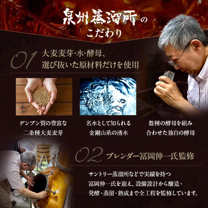 ウイスキー 泉州蒸溜所 利休蔵 ミズナラ 悠歩 700ml