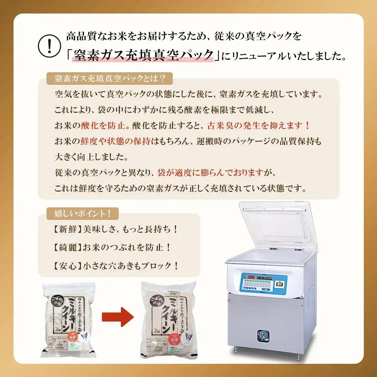 ミルキークイーン 新米 白米 2kg 12月出荷 真空パック