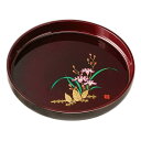 【ふるさと納税】丸盆 30cm 溜塗 山路