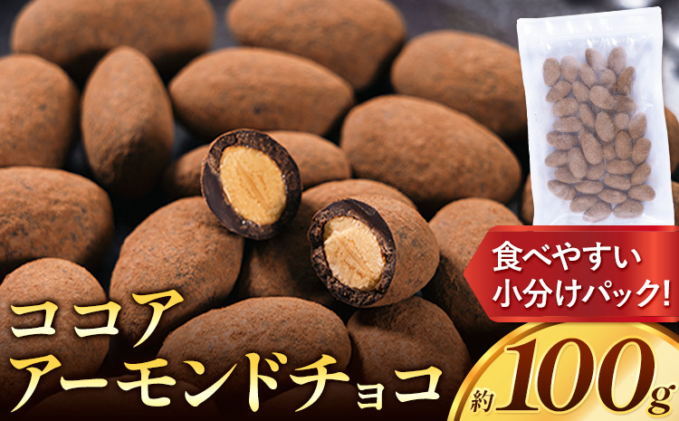 チョコ チョコレート ココア アーモンドチョコ 100g《30日以内に出荷予定(土日祝除く)》和歌山県 日高川町 送料無料 スイーツ デザート お菓子 おやつ チョコ アーモンド アーモンドチョコ ココア(f-2)