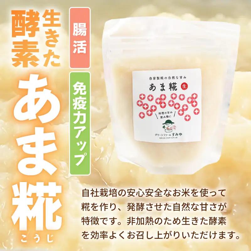 【保存料不使用糀(こうじ)  福井県産】自家製調味料   あま糀生  免疫力アップ  腸活  180g×6袋 [aw056-a004]