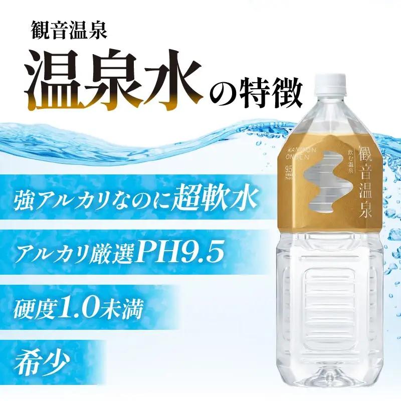 飲む温泉水 観音温泉 20L 1箱 定期便3回 毎月 バックインボックス