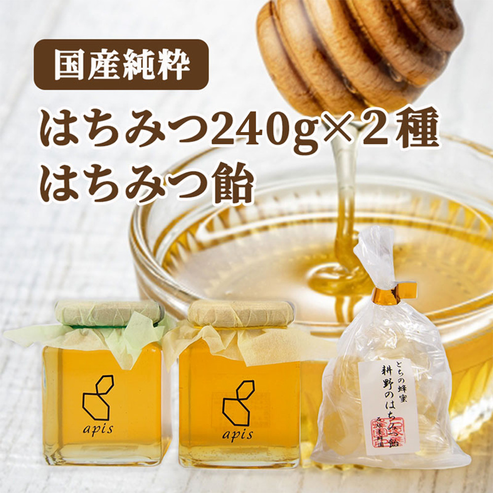 
            耕野のはちみつ 240g×2本セット 栃のはちみつ飴付き【21101】
          