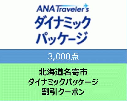 北海道名寄市　ANAトラベラーズダイナミックパッケージ割引クーポン3,000点分