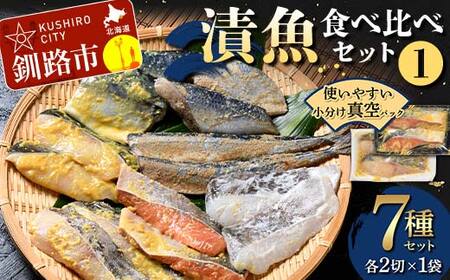 漬魚食べ比べセット(1) 各2切×1袋入 紅鮭 真鱈 銀ダラ 真さば 秋刀魚 さんま 海鮮 魚 漬魚 個包装 真空パック 小分け簡単 冷凍 おかず F4F-8860