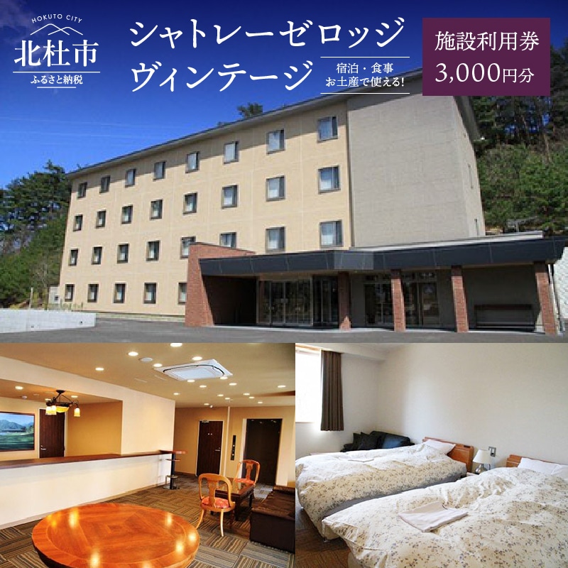 「シャトレーゼロッジヴィンテージ施設利用券　3000円分 [h029]