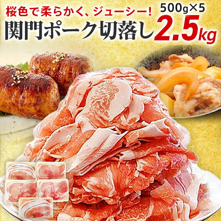 【ふるさと納税】豚肉 関門ポーク切落し 2.5kg 肉 ブランド豚 関門ポーク 銘柄豚 柔らかい 国産 切り落とし 肉 炒め物 生姜焼き 煮物 肉巻き 切り落とし 大容量 盛り 精肉 お肉 お取り寄せ ※一部離島配送不可