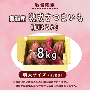 【訳あり】 【2027年1月発送】 舞鶴産 熟成さつまいも 8kg （紅はるか） 特大