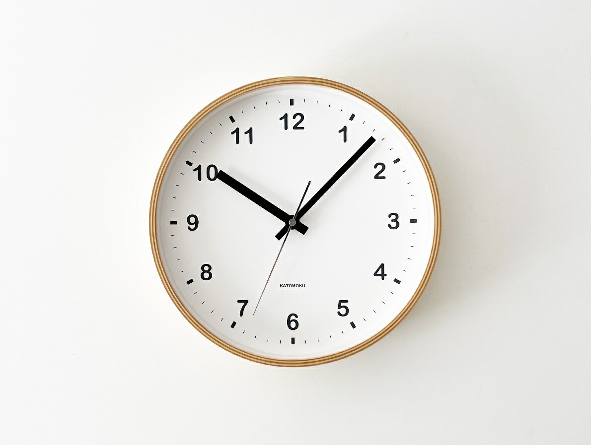 【ふるさと納税】KATOMOKU plywood clock 木製掛け時計 / インテリア 寝具 収納 置き時計 掛け時計 掛け時計 10000円 カトモク 加藤木工