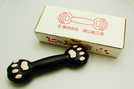 ダンベル／にゃんべる（猫の手＋ダンベル）1kgゴム　猫グッズ・運動器具・ネコグッズ・インテリア