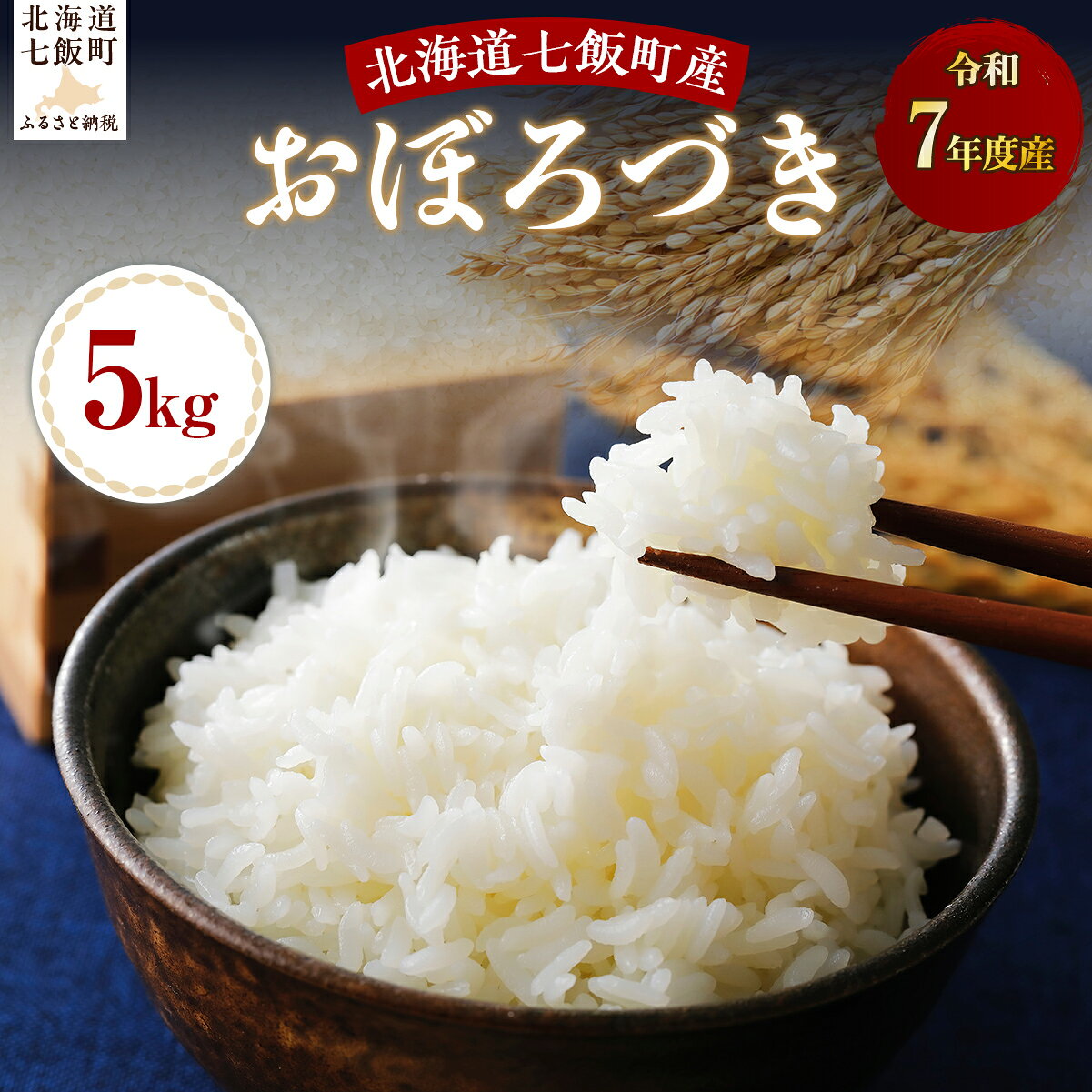 【ふるさと納税】令和7年産おぼろづき5kg 【 ふるさと納税 人気 おすすめ ランキング おぼろづき 米 白米 精米 5kg 北海道産 北海道 七飯町 送料無料 】 NABH008