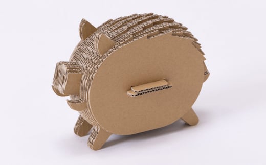 段ボール製工作キット　干支シリーズ　イノシシ ／ インテリア 情操教育 愛知県 No.224